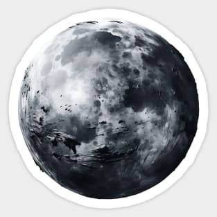 Celestial Full Moon, Night Sky Stars Astronomy Art Sticker